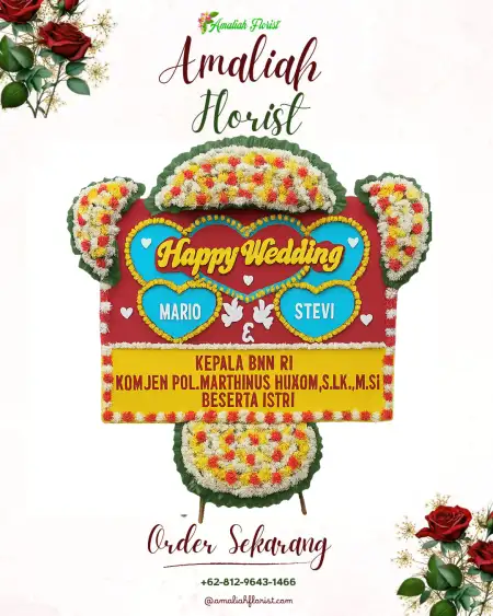 Papan Bunga Pernikahan Plosojenar